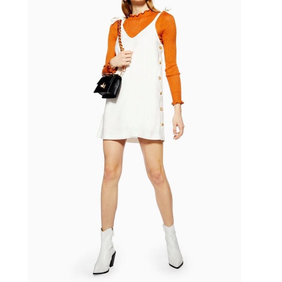 NEW TopShop Stone Button Mini Slip Dress
